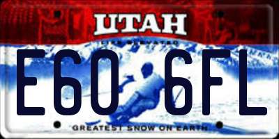 UT license plate E606FL