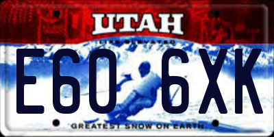 UT license plate E606XK