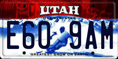 UT license plate E609AM