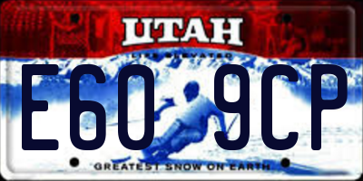 UT license plate E609CP