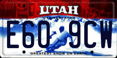 UT license plate E609CW