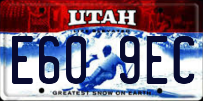 UT license plate E609EC