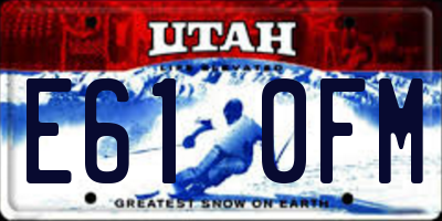 UT license plate E610FM