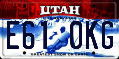 UT license plate E610KG