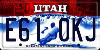 UT license plate E610KJ