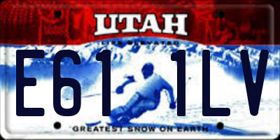 UT license plate E611LV