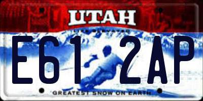 UT license plate E612AP