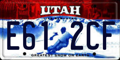 UT license plate E612CF