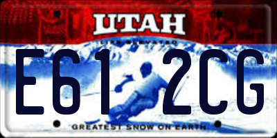 UT license plate E612CG