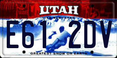UT license plate E612DV