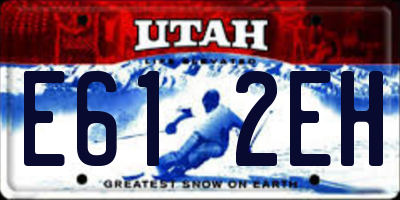 UT license plate E612EH