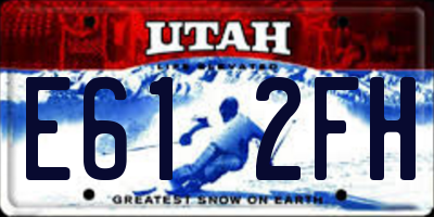 UT license plate E612FH