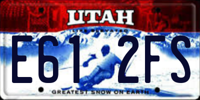 UT license plate E612FS