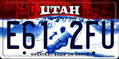 UT license plate E612FU