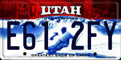UT license plate E612FY