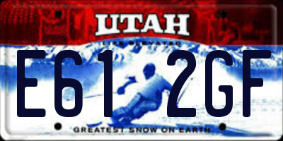UT license plate E612GF