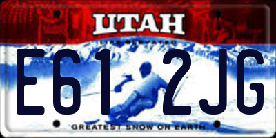 UT license plate E612JG