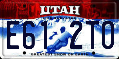 UT license plate E612TO