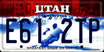 UT license plate E612TP