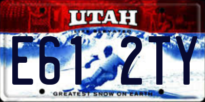 UT license plate E612TY