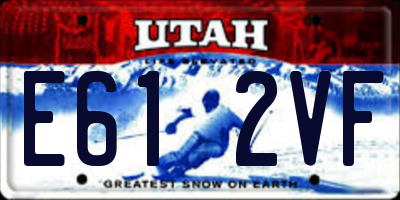 UT license plate E612VF