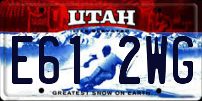 UT license plate E612WG