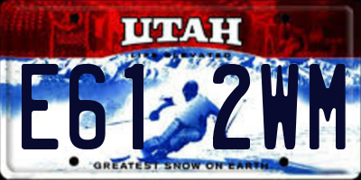 UT license plate E612WM