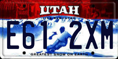 UT license plate E612XM