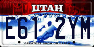 UT license plate E612YM