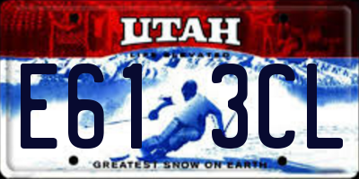 UT license plate E613CL