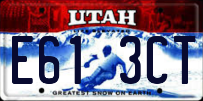 UT license plate E613CT