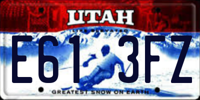 UT license plate E613FZ