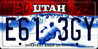 UT license plate E613GY