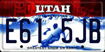 UT license plate E615JB