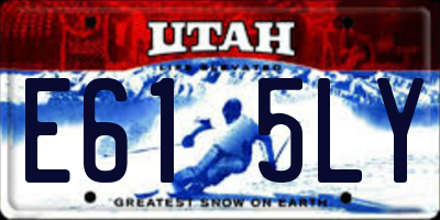 UT license plate E615LY