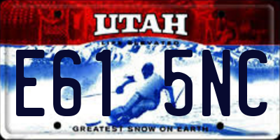 UT license plate E615NC