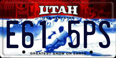 UT license plate E615PS