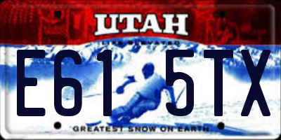 UT license plate E615TX