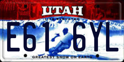 UT license plate E616YL