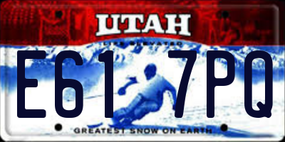 UT license plate E617PQ