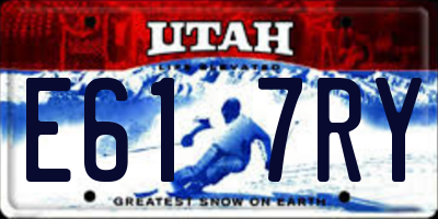 UT license plate E617RY