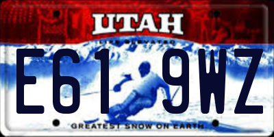 UT license plate E619WZ