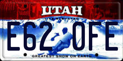 UT license plate E620FE