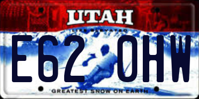 UT license plate E620HW