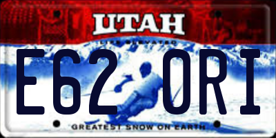 UT license plate E620RI
