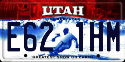 UT license plate E621HM