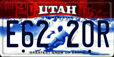 UT license plate E622OR