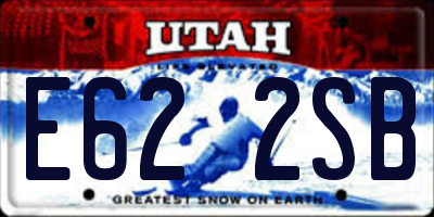 UT license plate E622SB
