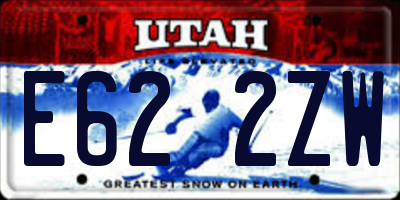 UT license plate E622ZW