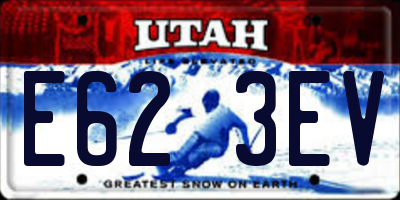 UT license plate E623EV